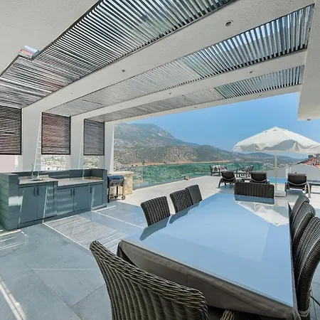 Luxury Sea View For 10 Guests In Kalkan فيلة